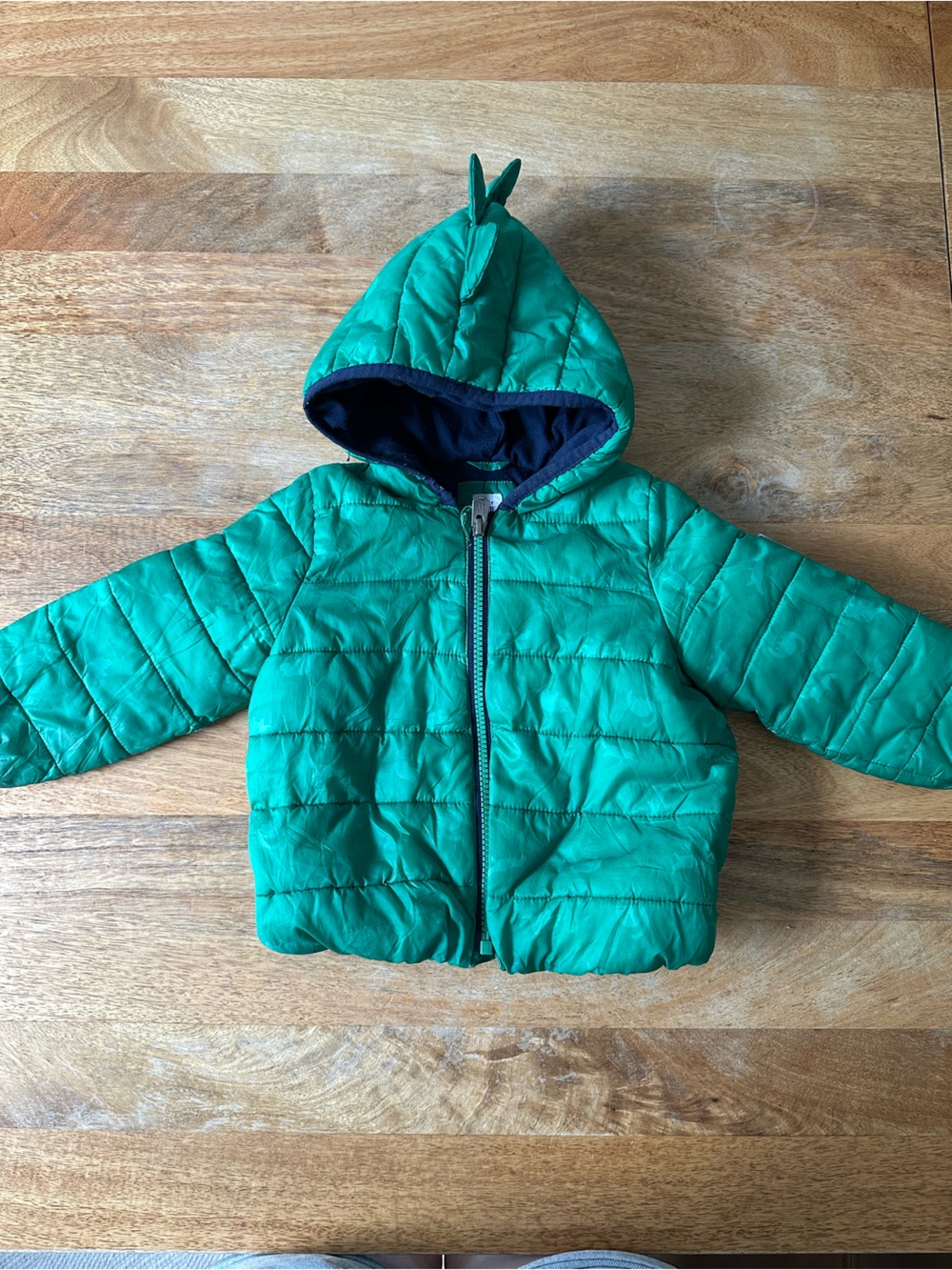 Baby Gap - green dinosaur puffer jacket, 18-24 months